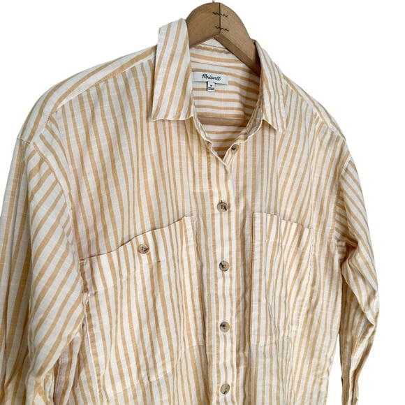 Madewell | Boxy Workwear Shirt in Stripe - Picture 5 of 8